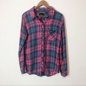 RAILS Hunter flannel pink and blue medium